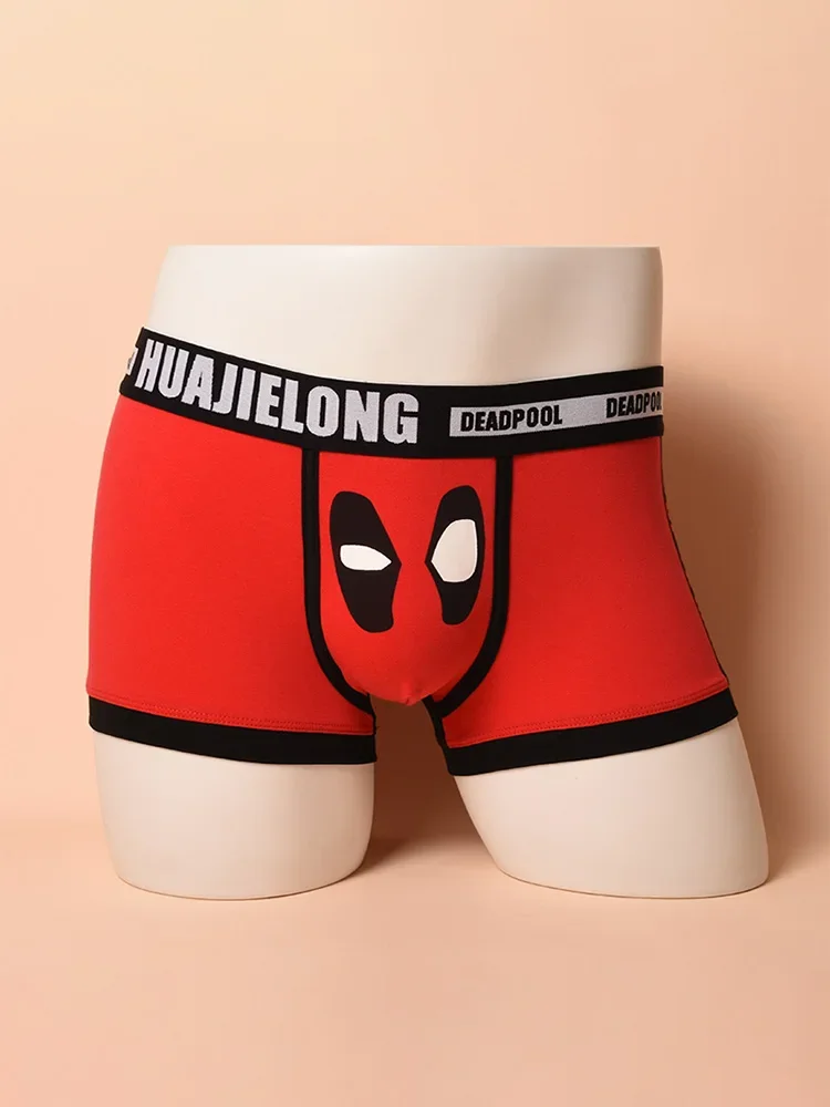 

【 Clearing Warehouse 】 INS Style Men's Marvel Dead Attendant Deadpool Eyes Printed Underwear Cotton U Raised Cartoon Flat Corner