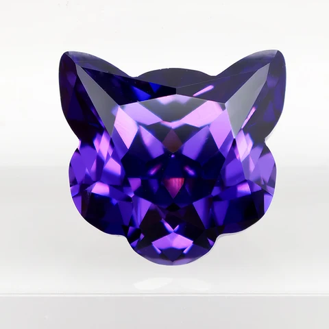 Фиолетовые бусины Lucky Cat кубический цирконий для ювелирных изделий