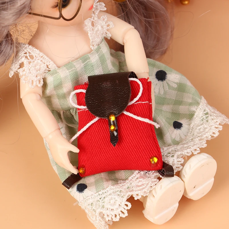 

1 шт. новый модный кукольный домик для кукол милый маленький рюкзак красный нежный Рюкзак модель куклы аксессуары для украшения