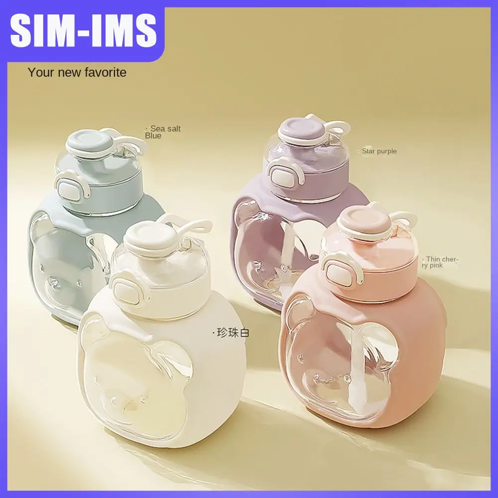 

Cartoon Pipette Drinking Cup lovely Safe To Drink Childrens Water Bottle One-key Water Lock baby Bottle learning Cup