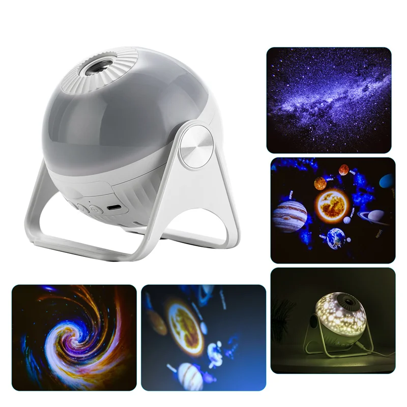 

Planetarium Constellation Projector 360° Adjustable with Planets Nebulae Moon, Ceiling Projector for Kids Room Decor