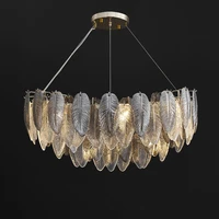 grey swan stainless steel glass dimmable led designer hanging lamps indoor lighting suspension luminaire pendant light for foyer
