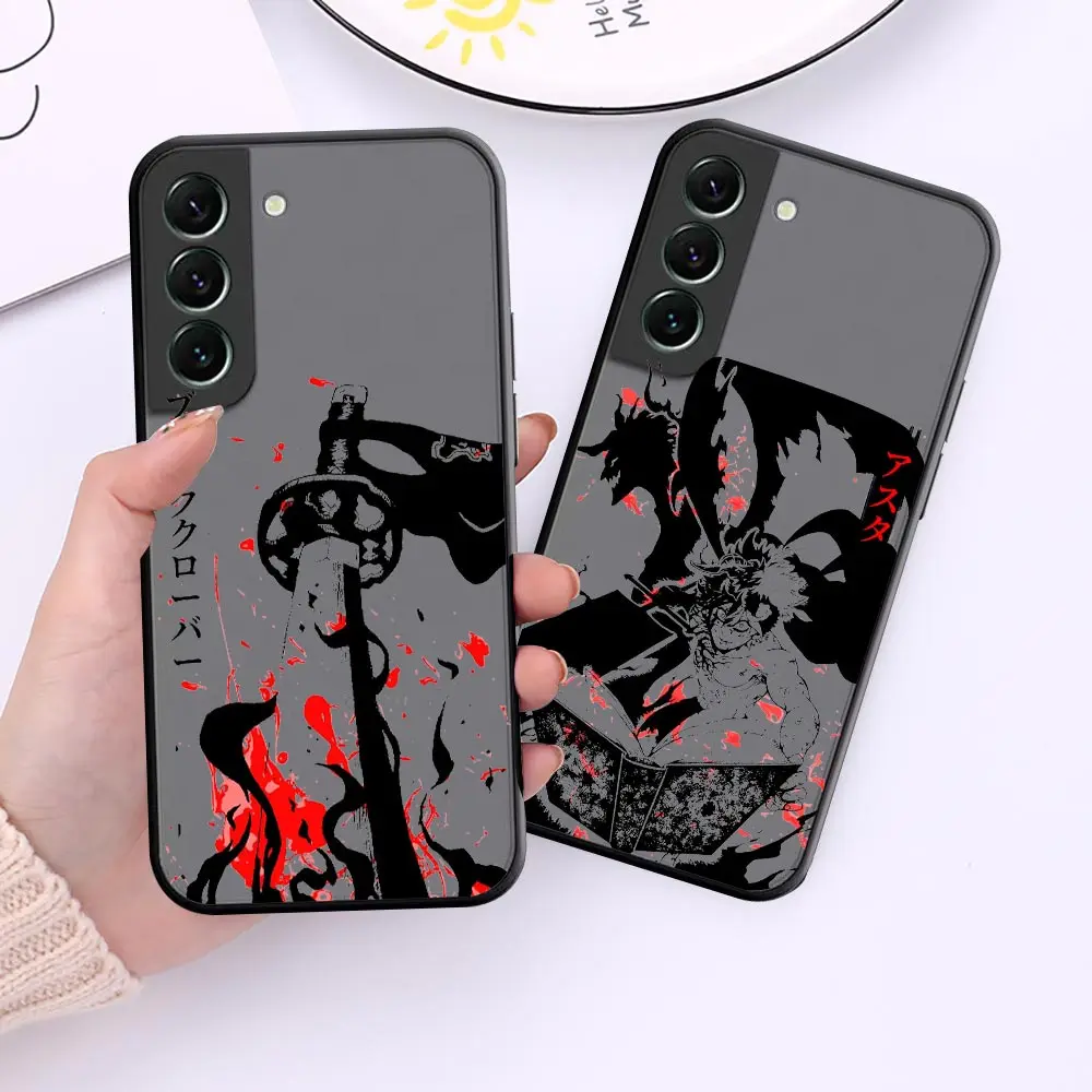 

Anime Black Clover Asta Matte Phone Case For Samsung Galaxy S23 S22 S21 S20 FE Ultra S10 S10E S9 Lite Plus 5G Black Fundas Cover