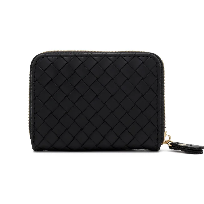 New Fashion Braided Pattern Multi-function Organ Bag Large Capacity Multi-card Clip Credit Card Sleeve