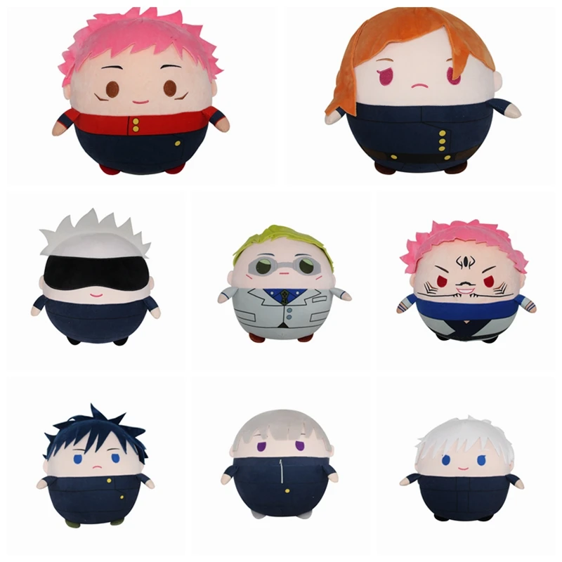 

30 cm Jujutsu Kaisen Plush Toys Doll Cute Fat Type Yuji Gojo Kugisaki Megumi Nanami Sukuna Stuffed Toy Demon Slayer Pendant Gift