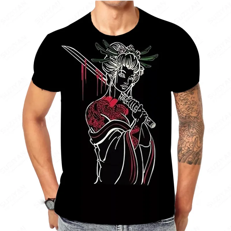 

Футболка мужская оверсайз с 3D принтом, винтажная одежда для мужа, художественная новая футболка с принтом, Y2K