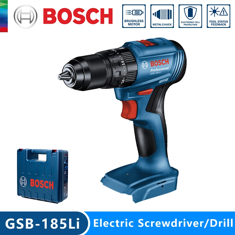 

Bosch GSB 185 Li Cordless Impact Drill 18V Brushless Hand Electric Impact Drill Chargeable Electric Screwdriver Power Tool
