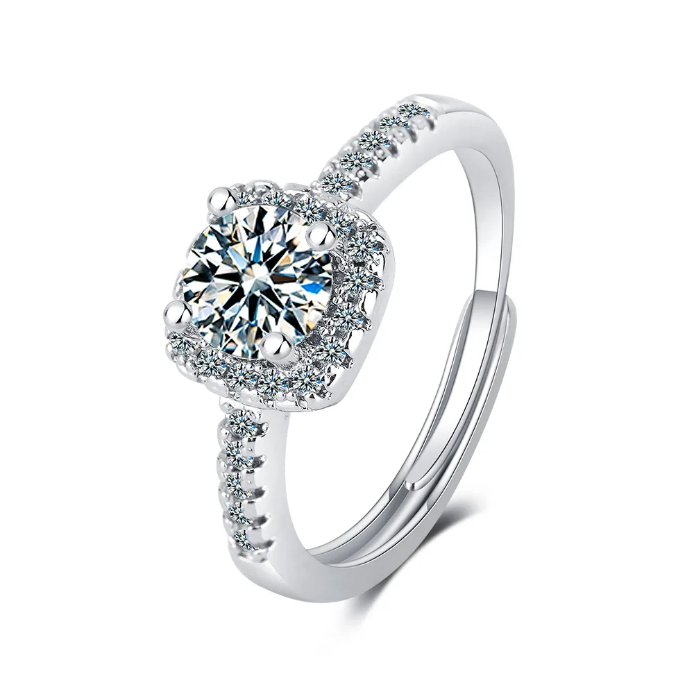 

Solid 925 Silver Sterling Diamond Ring for Women Fine Wedding Bands Engagement Origin Diamond Anel Anillos De Silver 925 Jewelry