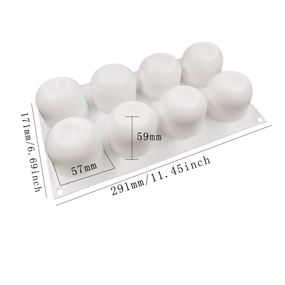 Формы для выпечки OEING 8-ячечные силиконовые яблоко