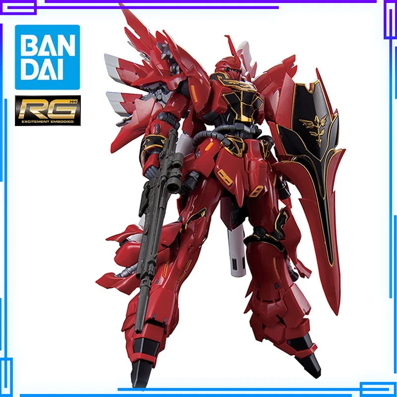 

Оригинальный мобильный костюм Bandai, модель Gundam RG 22 1/144 MSN-06S Sinanju в сборе, аниме экшн-фигурки, игрушки, подарок на день рождения, Коллекционирова...