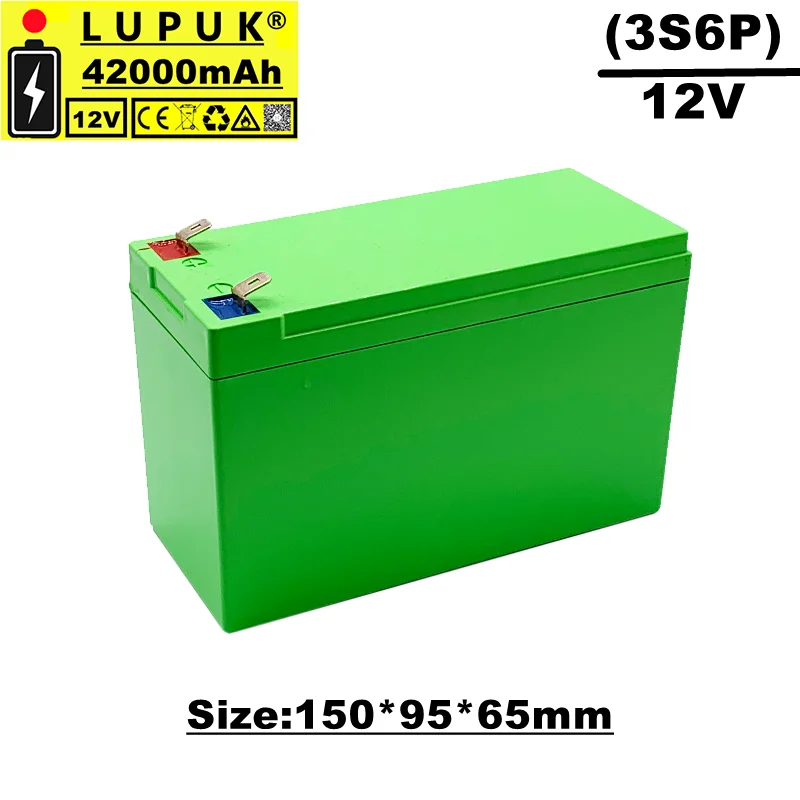 

12.6V lithium ion battery pack, 3s6p, 42Ah,built-in BMS protection,suitable for agricultural spray,lighting,baby carriages, etc,