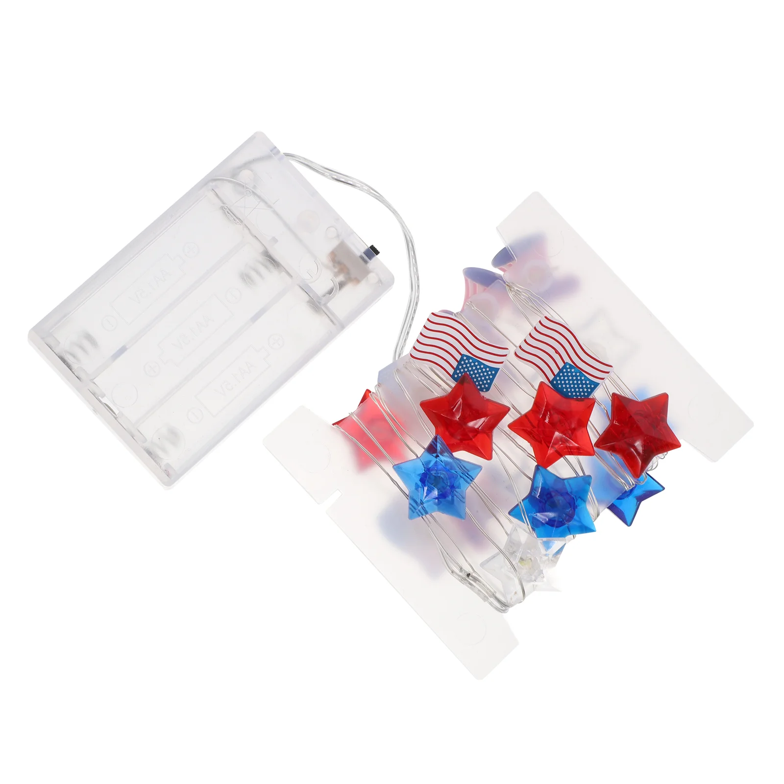

LED String Light Durable Decorative Patriotic String Lights Independence Day String Lamp for Holiday Party Festival