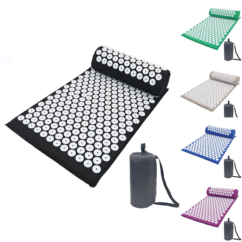 

Trigger Mat Acupressure Massager Natural Linen Cotton Acupuncture Mats Back Reflexology Trigger Point Massage Stress Relief