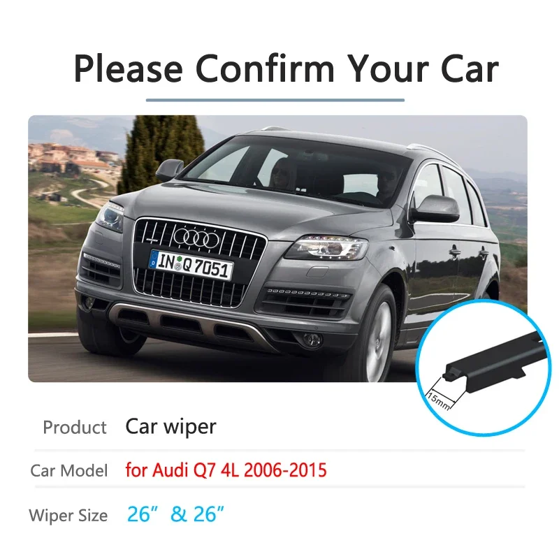 Автомобильные щетки стеклоочистителя для Audi Q7 4L 2006 ~ 2015 2007 2008 2009 2010 2011 2012 2013 2014
