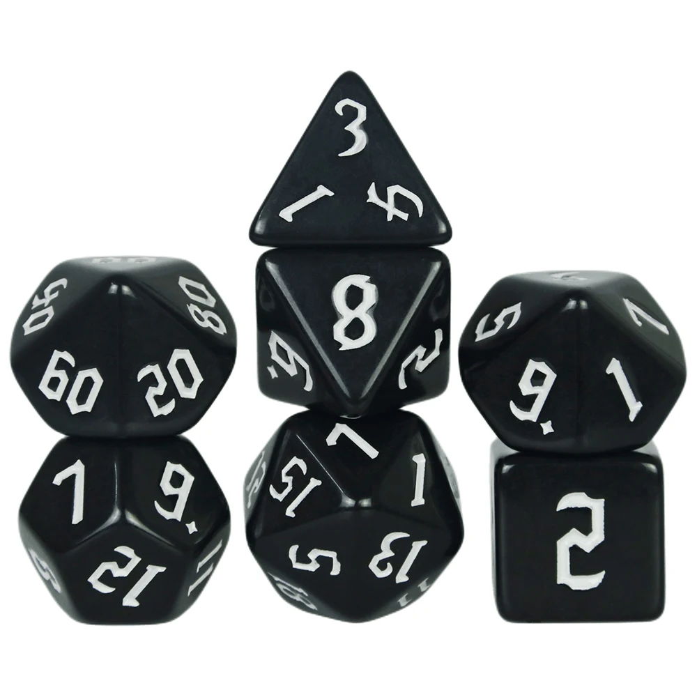 Набор непрозрачных игральных костей 7 шт./набор зеркальное количество и легко