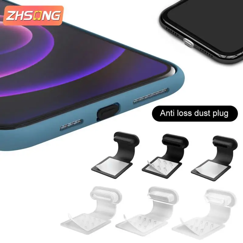 

Loss-proof Silicone Phone Dust Plug Charging Port Type-C Dust Plug Mirco USB Charging Port Protector Dustproof Cover for iPhone
