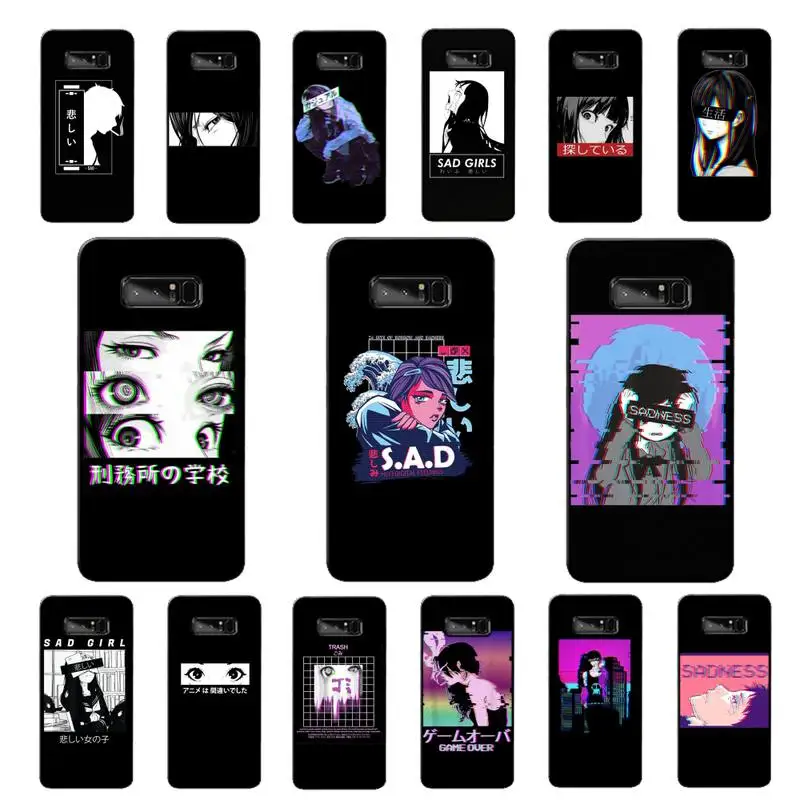 

MaiYaCa Sad Japanese Anime Phone Case for Samsung Note 5 7 8 9 10 20 pro plus lite ultra A21 12 02