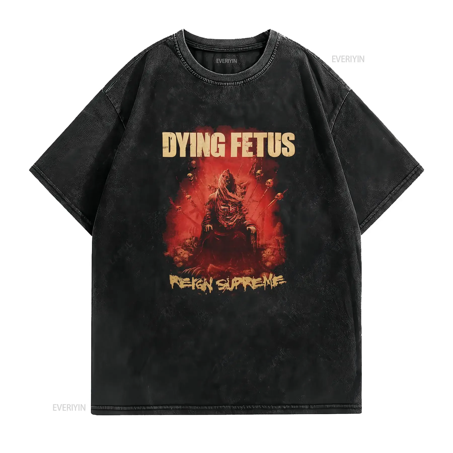 Фото Футболка с принтом группы Dying Fetus, круглый вырез, все размеры, повседневный стиль, слегка эластичный материал. №2