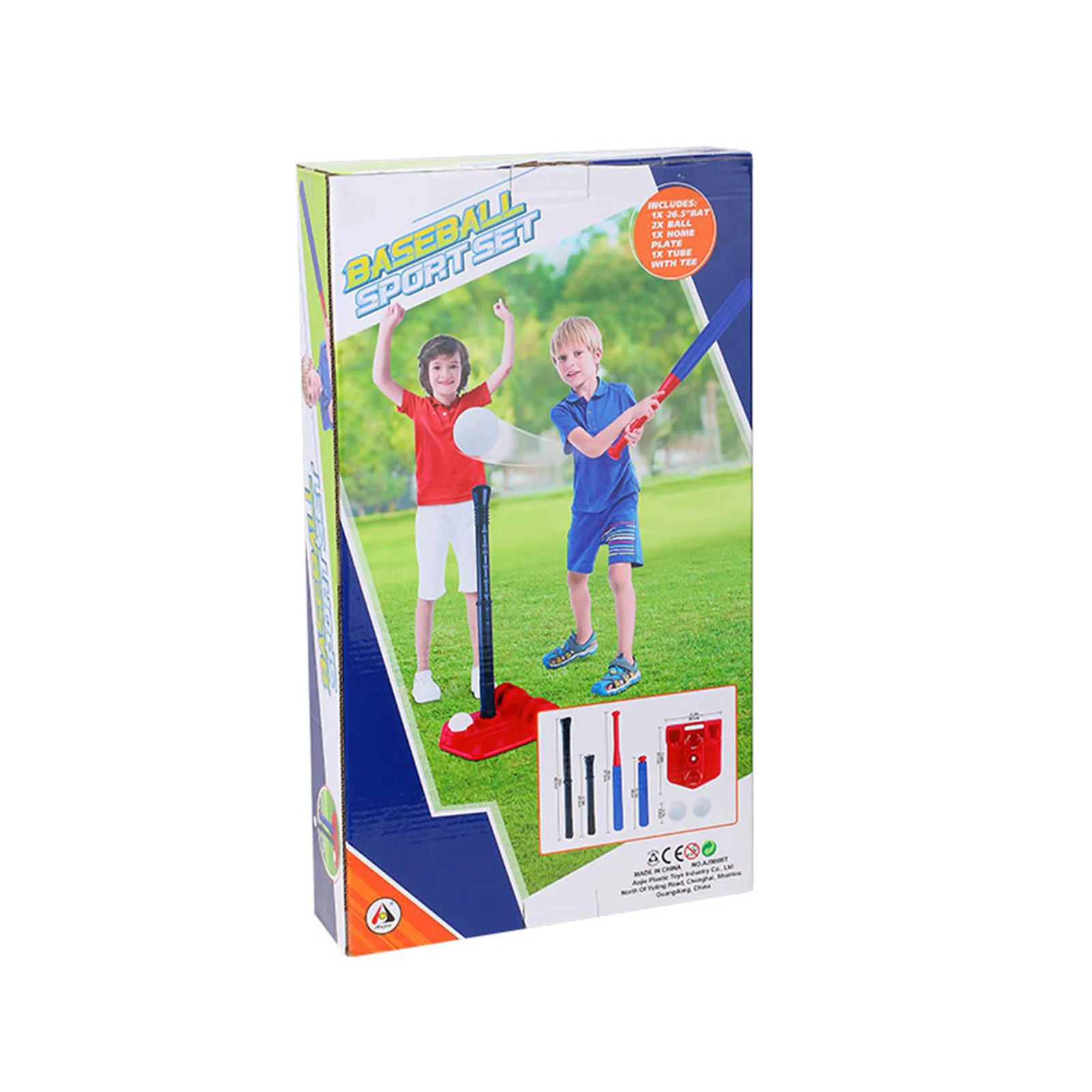 

Детская бейсбольная Футболка, набор мячей, обучающие игрушки для 4-летних детей, портативные бейсбольные футболки для бейсбола с базой для х...