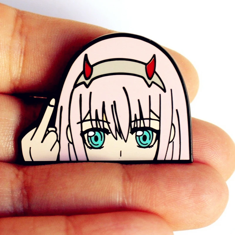 

Darling in the FranXX Zero Two Brooch Metal Badge Lapel Pin Jacket Jeans Fashion Jewelry Accessories Gift