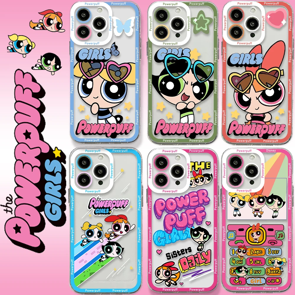 

Cartoon Powerpuffs Girls Transparent Phone Case For Xiaomi Mi 13 12 11 10 lite 11i Poco M4 F3 MIX 4 Pro Ultra 5G 4G Cover Gift
