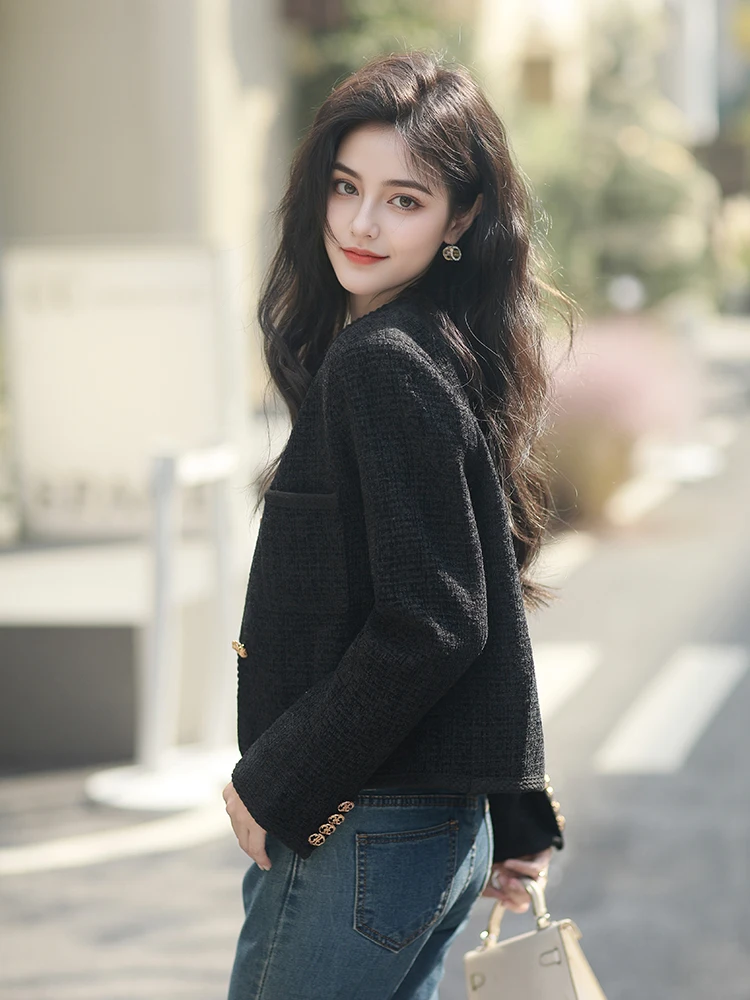 Осенне-зимний изящный шерстяной кардиган Верхняя одежда Французский слей High Sense