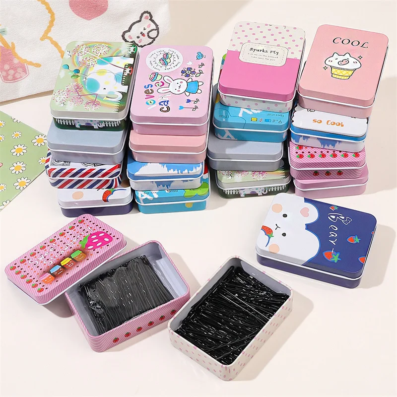 50 шт./коробка женские металлические заколки для волос