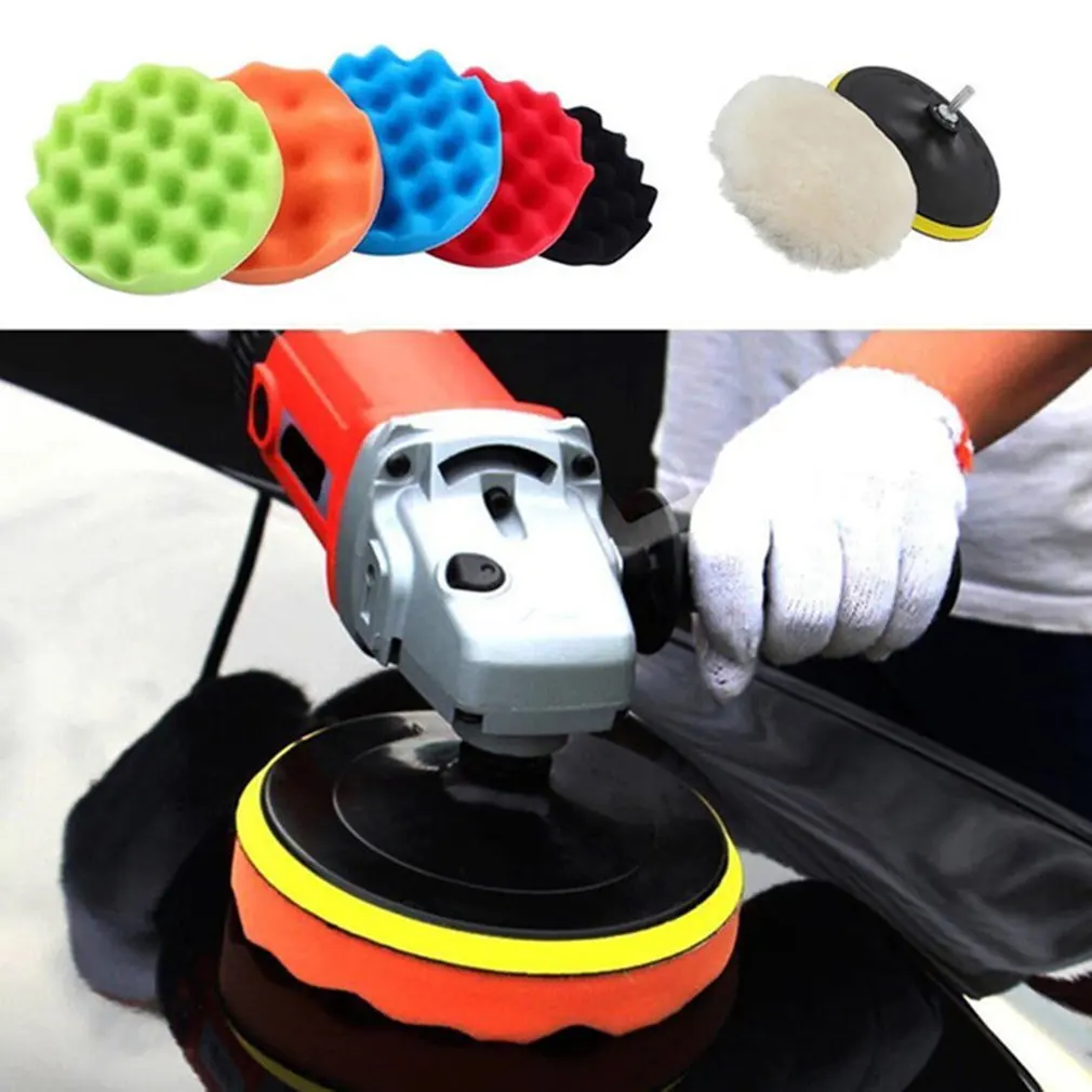

Sponge Wheel Polishing Pad Car Beauty Cleaning Waxing Sponge Polishing Plate 8 Sets For Polishing Waxing M14