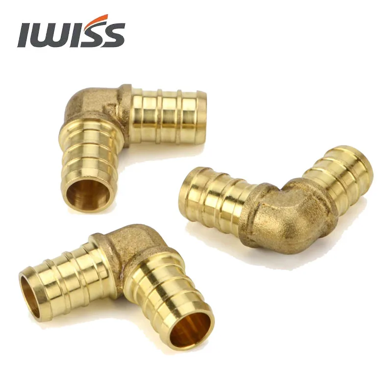 IWISS PEX Brass Elbow Fitting 1/2 in.for ASTM F1807 copper crimp rings, F2098 stainless steel clamps- 10pcs