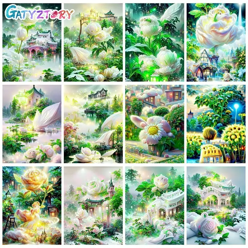 

GATYZTORY 40x50cm Painting By Numbers Adults Crafts forest Landscape Home Decors Picture Paint Handicrafts Diy Set