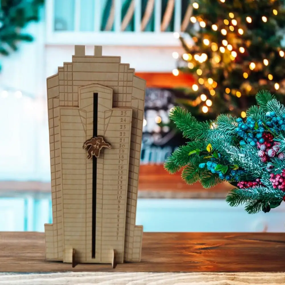 

Рождественский календарь, модный интерактивный календарь с ровной поверхностью для семейного собрания, строительная форма, календарь для ...