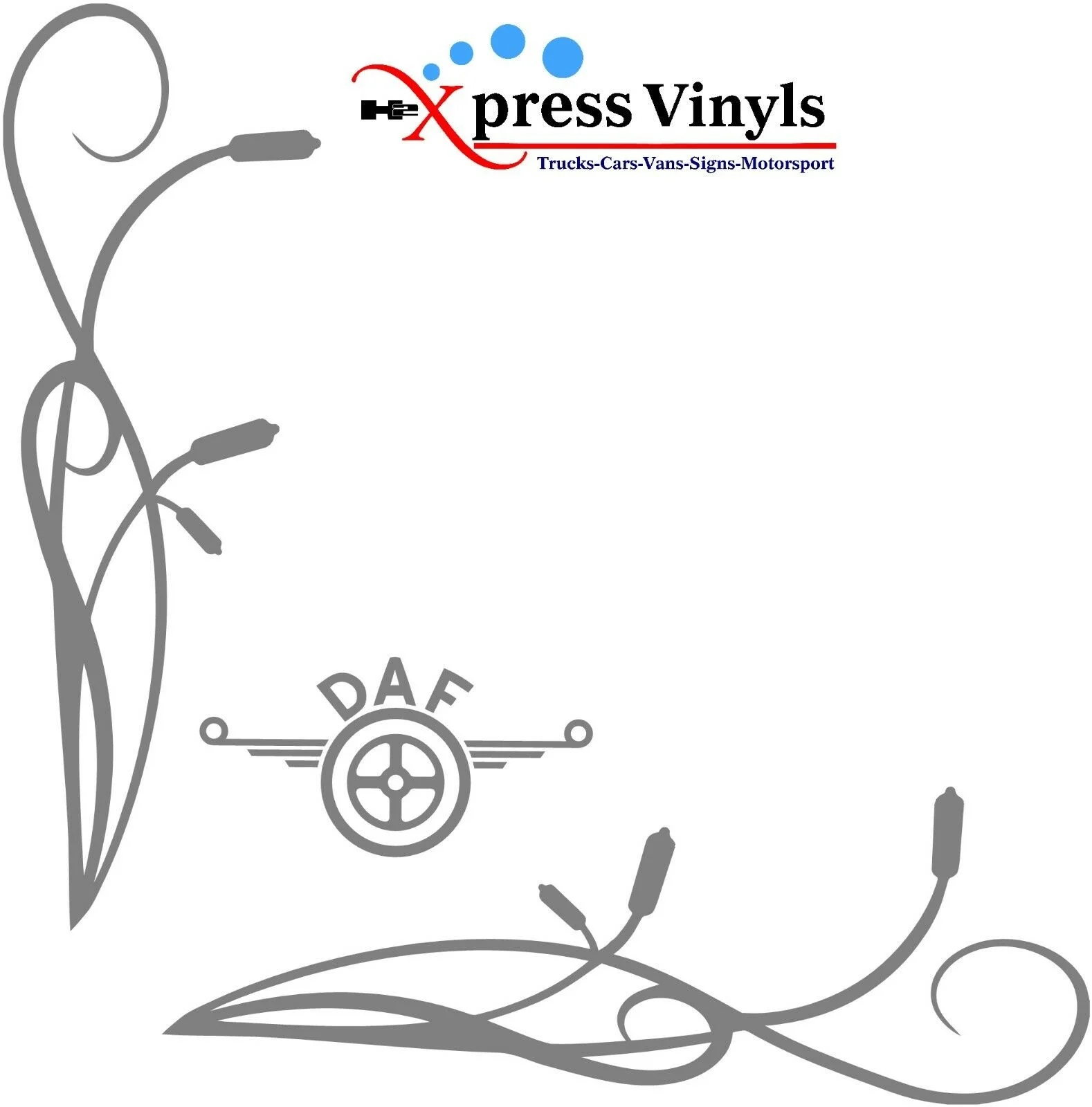 

For DAF window decals x 2. truck stickers graphics XF CF LF,