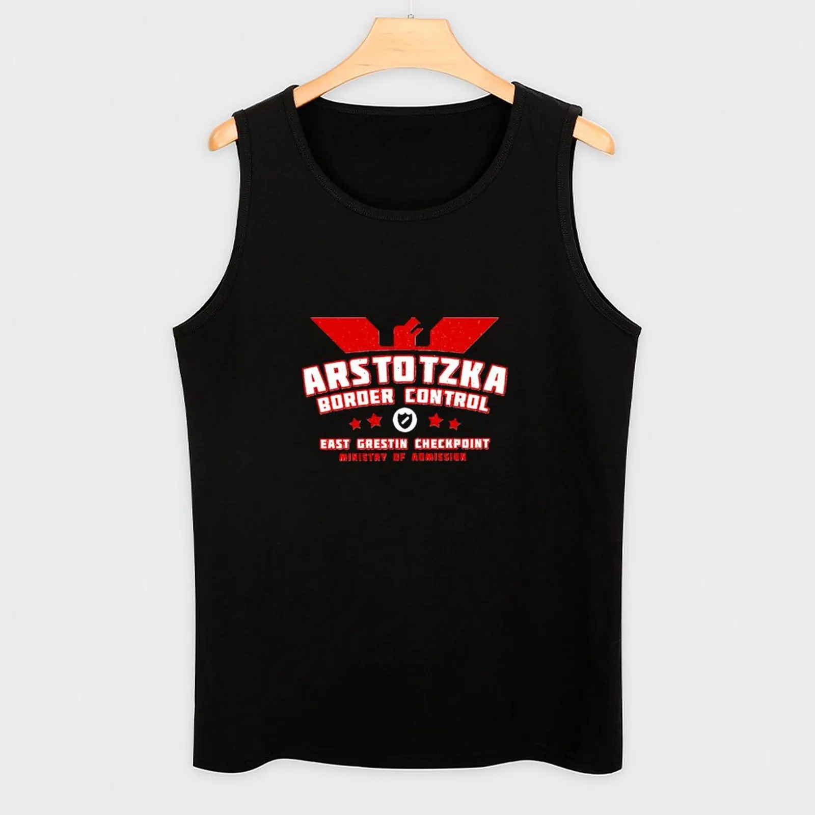 Papers Please Arstotzka Border Control Tank Top аниме Спортивная одежда Топы Мужская футболка без