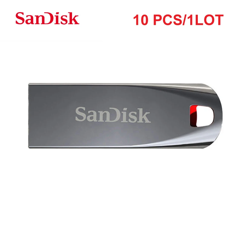 

10PCS/LOT SanDisk Pen Drives CZ71 Metal USB 2.0 Flash Drive 16GB 32GB 64GB Memory Stick Mini U Disk Support Official Verify