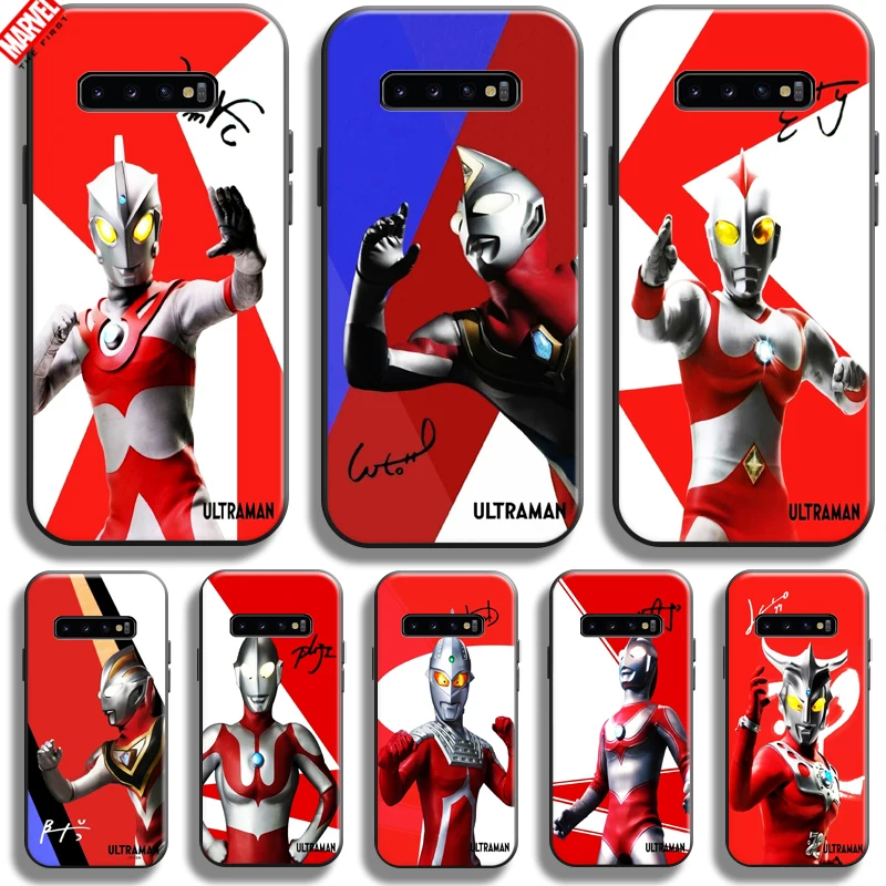 

Japan Anime Ultraman For Samsung Galaxy S10 S10 Plus S10 Lite S10E S10 5G Phone Case Black Coque Funda Liquid Silicon Back