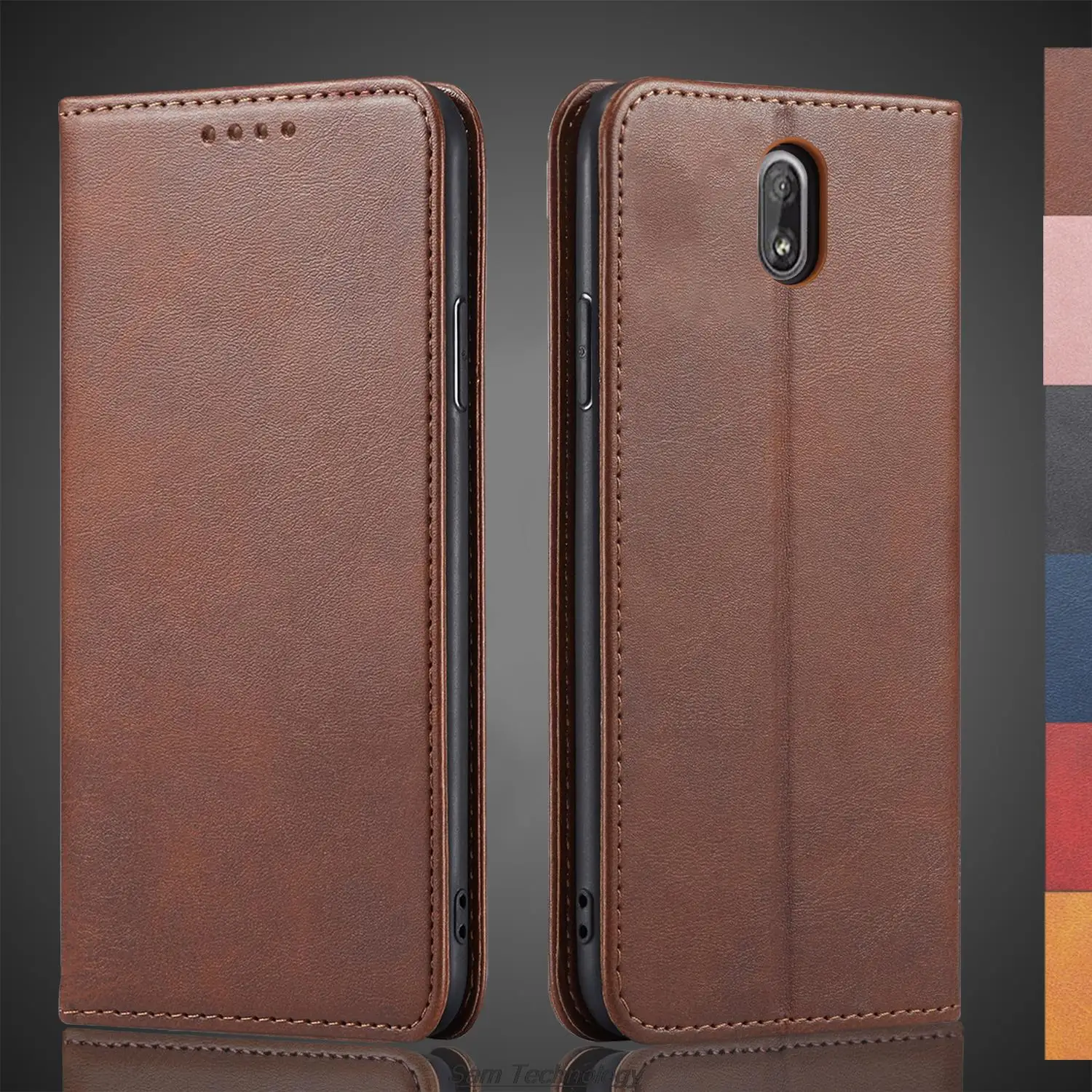 

Magnetic attraction Leather Case for Nokia C1 Card Holder Holster Flip Cover Case for Nokia C1 Wallet Phone Bags Fundas Coque