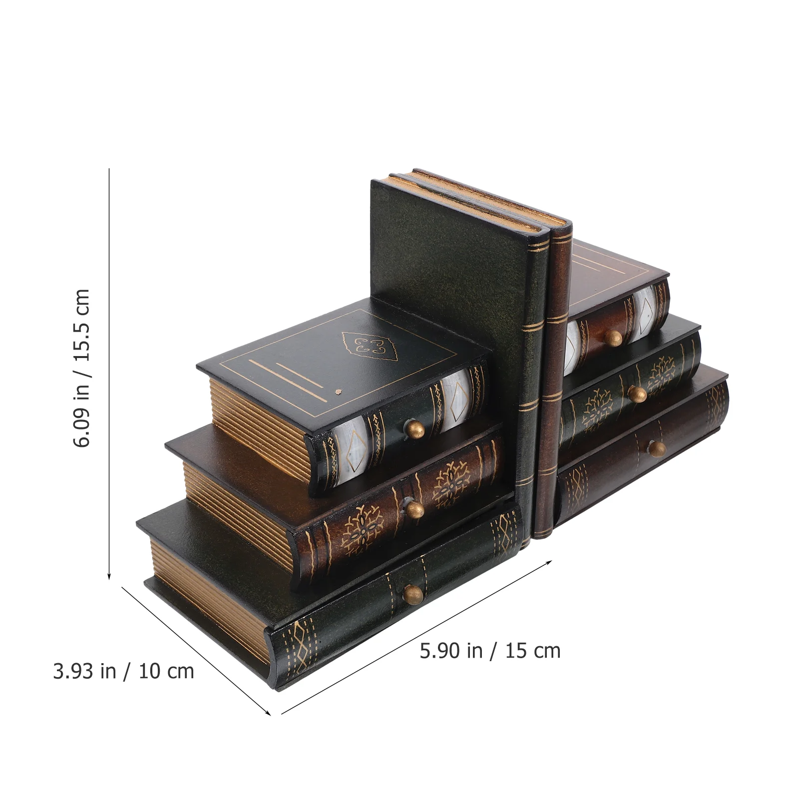 Контейнер в форме книжного конца деревянный ящик для хранения книг полки