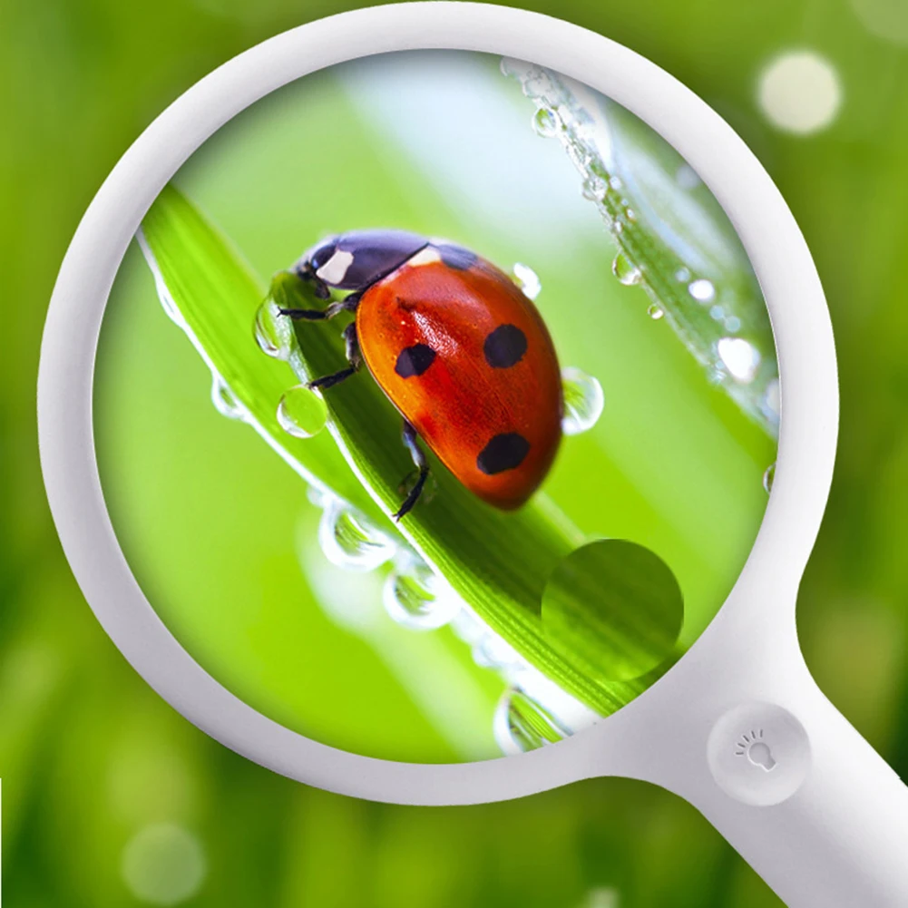 

3x/10x Handheld Magnifying Glass Lens w/ 20LED Lights Illuminated Magnifier