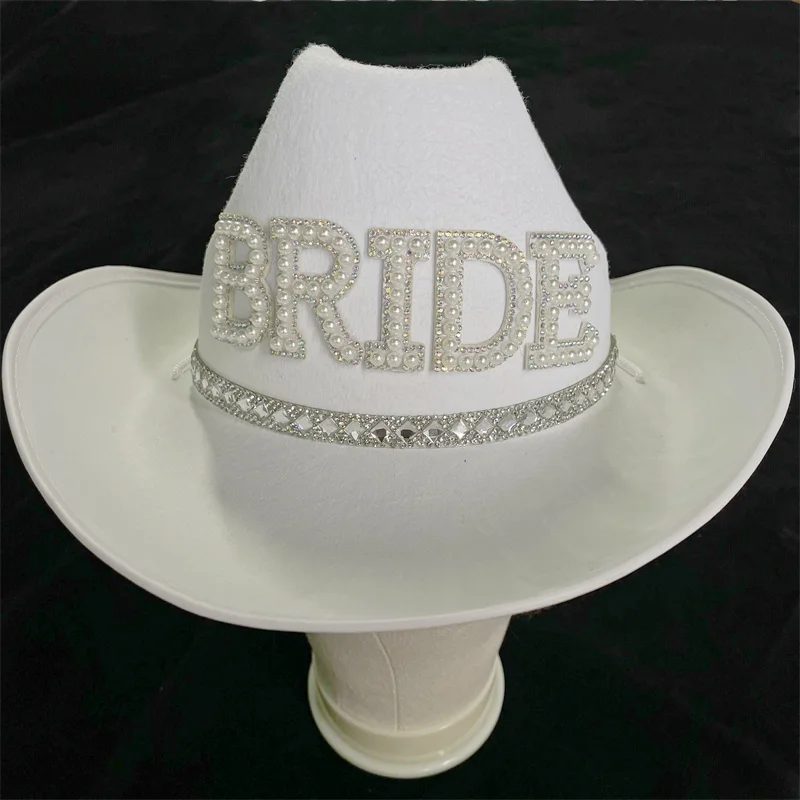 

2023 BRIDE Cowboy Hat Country Western Barn Space Disco Wedding Decorations Bachelorette Hen Party Bridal Shower Wedding Gift