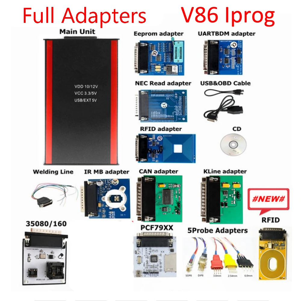 

IPROG Pro V87 Programmer Full ECU Key Programmer 3in1 IMMO + Mileage Correction + Airbag Reset Replace Carprog/Digiprog/Tango