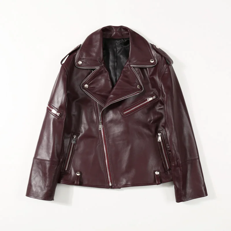 

Real Leather Jacket Women 2023 Spring Autumn Genuine Sheepskin Coat Women Korean Style Leather Jackets for Women Chaqueta Mujer