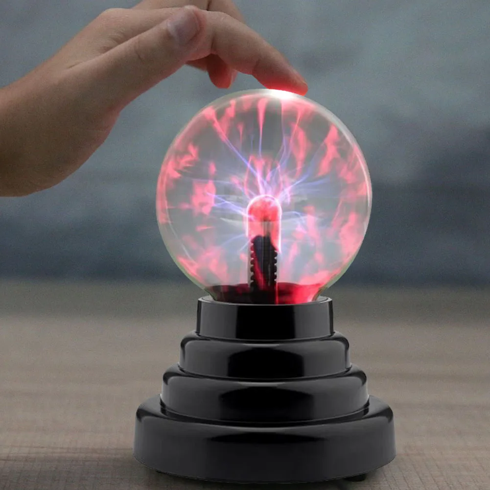 

Electric Plasma Ball Lamp Touch Sound Sensor Party Bedroom Night Light Kids Gift Table Setting Holiday Party Decor