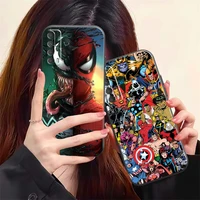 popular marvel phone case for huawei p smart z p20 p30 honor 8x 9 9a 9x 10 10 lite liquid silicon black carcasa silicone cover