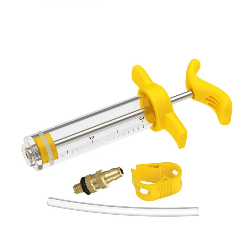 Hydraulic Disc Brake Plastic Bleed Tool Fluid Hose Kit Bicyc