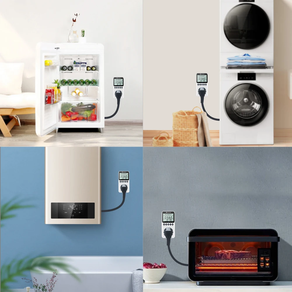 Цифровой измеритель мощности переменного тока ваттметр потребляемая розетка