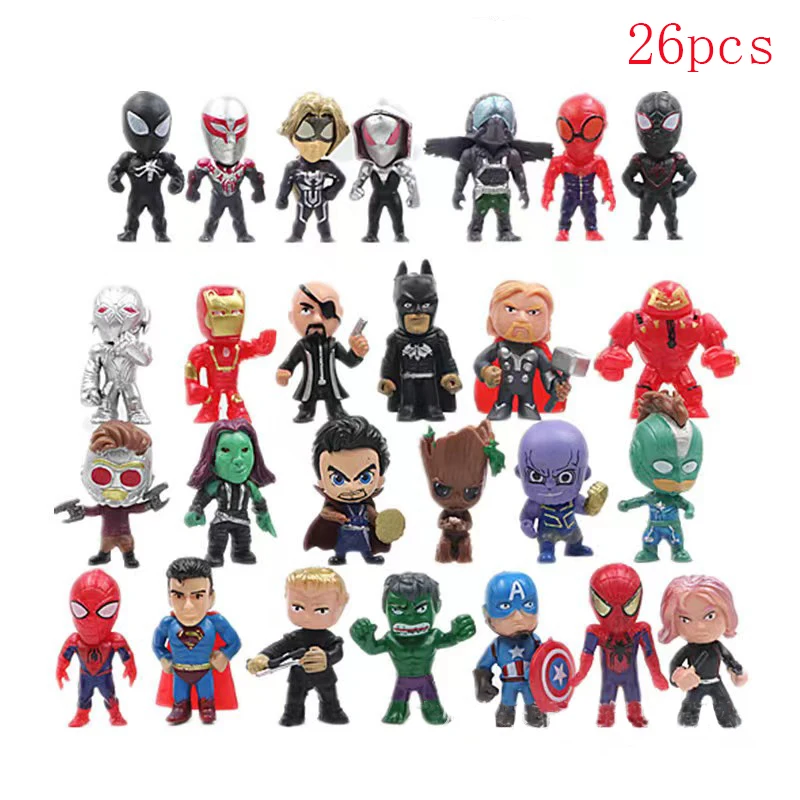 Мини Марвел Лига Легенд стальной Человек-паук Халк Игрушечная модель кукла витое