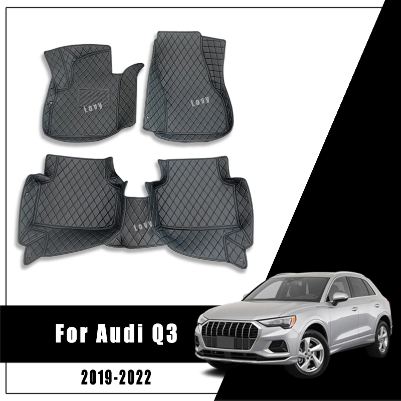

Для Audi Q3 2022 2021 2020 2019 автомобильные напольные коврики, ковер на заказ, автомобильные накладки на стопы, аксессуары для декора, интерьер