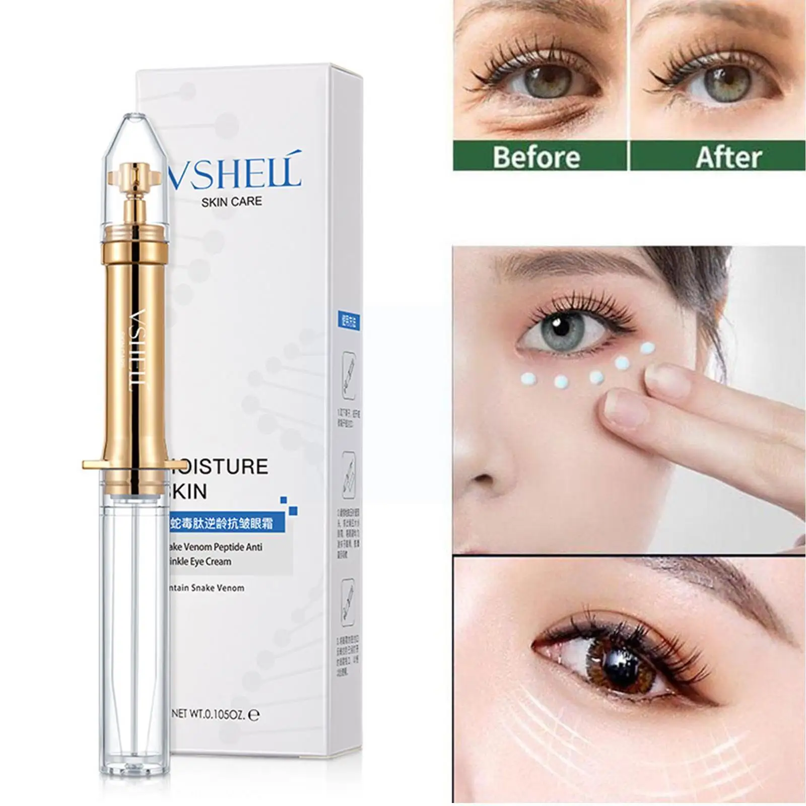 

Snake Eye Cream – Remove Eye Bags/dark Circles/eye 3g Wrinkles J6q7