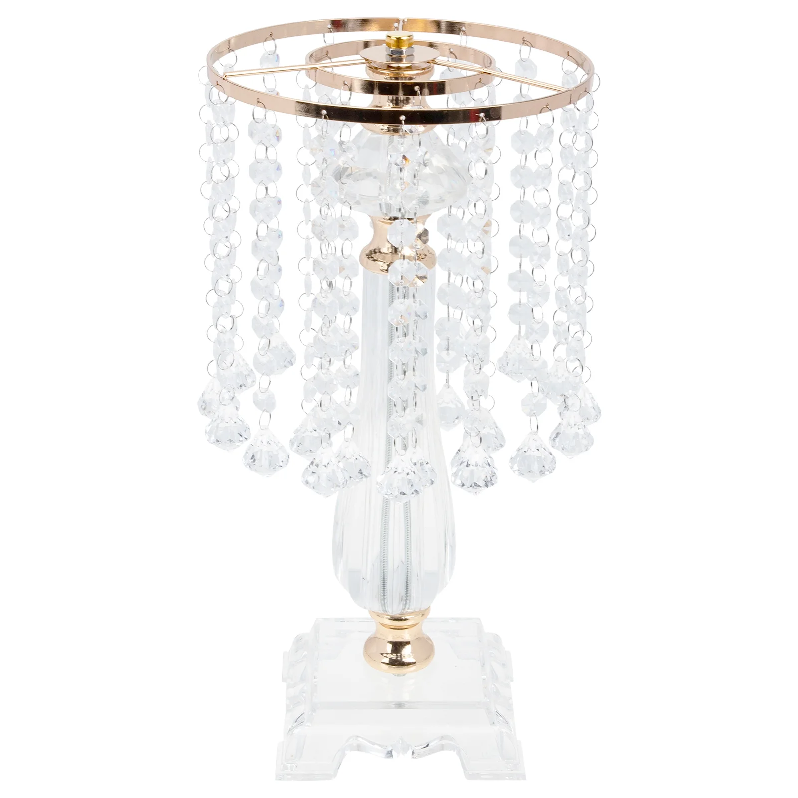 

Candle Holder Table Crystal Stand Candlestick Wedding For Holders Centerpieces Centerpiece Gold Decorative Candelabra Taper Tall