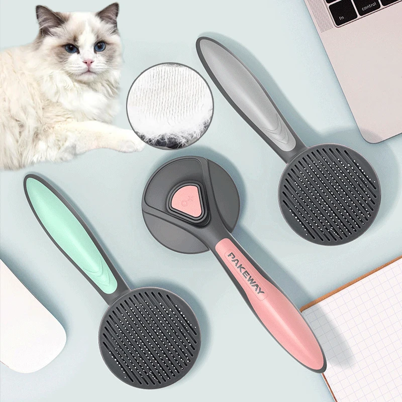 

Cat Dog Comb T9 Self Cleaning Removes Hairs Cat Dogs Needle Pet Hair Remover for Dogs Animal Hair Brush Pet Grooming Tool